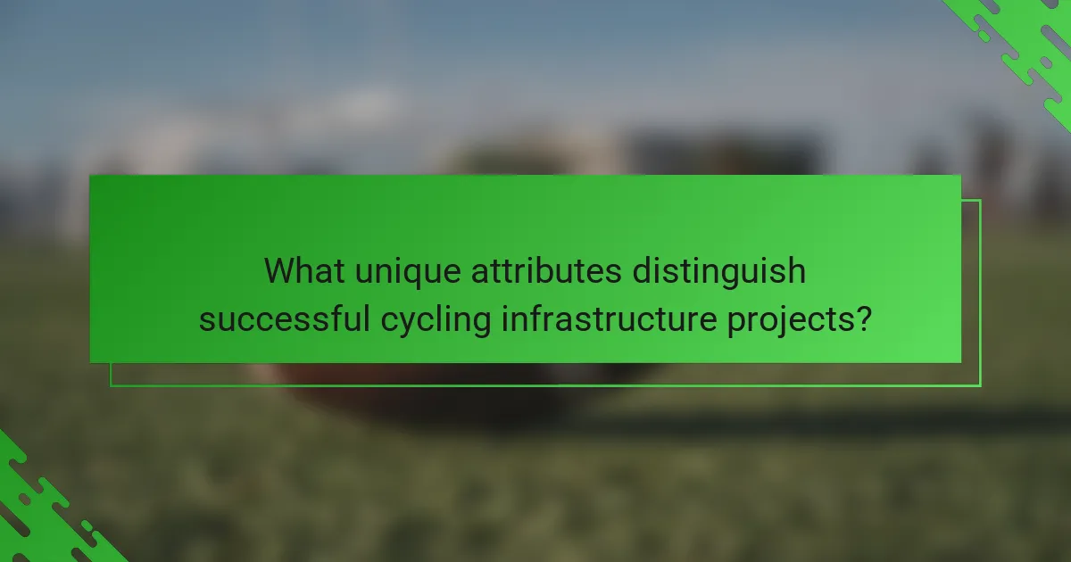 What unique attributes distinguish successful cycling infrastructure projects?